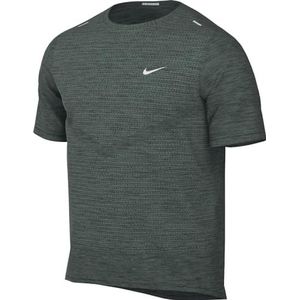 Nike Top Heren Dri-Fit Rise 365 Ss, Vintage Green/Htr/Reflective Silv, CZ9184-338, L