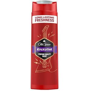 Old Spice Rockstar 3-in-1 douchegel & shampoo voor mannen, 400 ml, langdurige, frisse geur in parfumkwaliteit voor haar en gezicht