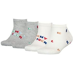 Tommy Hilfiger Uniseks casual sokken voor kinderen, lichtgrijs gem., 31-34