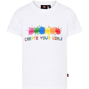 LEGO Unisex T-shirt Creëer uw wereld LWTaylor 303, 101 Wit, 116