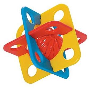 Manhattan Toy Silicube baby speelgoed en rammelaar met siliconen bijtring