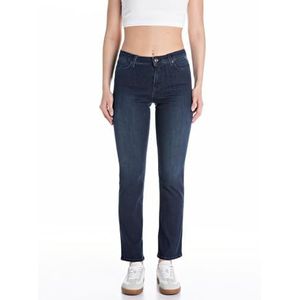 Replay Dames Straight Fit High Waist Jeans Zolie, 007, donkerblauw, 25W x 30L