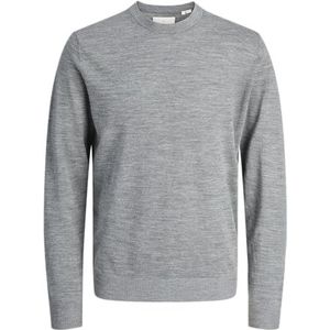 Jack & Jones - JPRBLAMARK MERINO KNIT CREW NECK - Trui - Medium Grey Melange