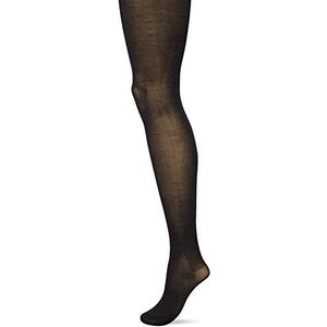 Nur Die Bamboe panty 60 DEN ondoorzichtig & zacht zijdeachtig matte look, brede comfortabele band van gerecycled garen voor dames, zwart, S