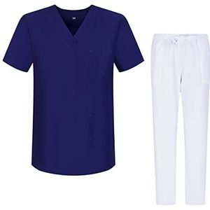 MISEMIYA - Unisex sanitaire pyjama's gezondheiduniformen medische uniformen G713-6802, Paars 68, XXL