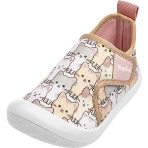 Playshoes Vrijetijdsschoen kat allover unisex kinderen sneakers, roze allover katten, 23 EU
