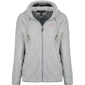 Geographical Norway Tilda Lady Warme fleece voor dames, met ritssluiting, herfst, winter, lente, warm, lange mouwen, trui, bont, zacht, comfortabel, outdoor (lichtgrijs M), Lichtgrijs, M