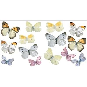 PLAGE 152020 decoratieve stickers vlinders, 2 vellen, 11 x 10,5 cm