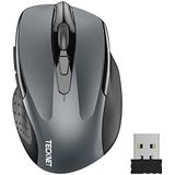 TECKNET Draadloze Muis - 2,4 G - 2600 dpi - 6 Toetsen - Nano-Ontvanger