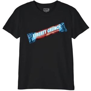 Marvel T-shirt voor jongens, Zwart, 6 Jaren