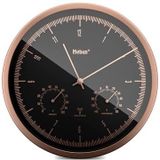 Mebus - TinyTime 1978 - Radiogestuurde Wandklok - Zwart - Thermo- en Hygrometer