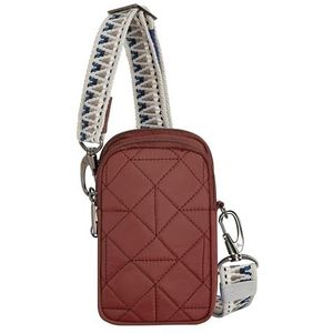 Travelon Unisex Boho Anti-Diefstal 2 Compartiment Telefoon Crossbody, Paprika, Paprika
