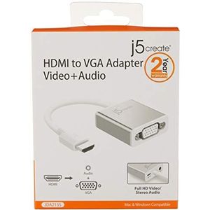 Displayadapter J5 HDMI naar VGA Zilver