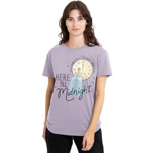 Cinderella Oudejaarsavond, Here Till Midnight dames T-shirt, lavendar, klein, Lavendel, S