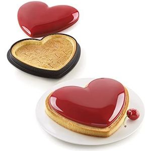 Silikomart - kit tarte mon amour - set hart ring + silicone vorm