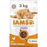 IAMS for Vitality Anti-haarballen kattenvoer droog - droogvoer voor katten vanaf 1 jaar, 3 kg