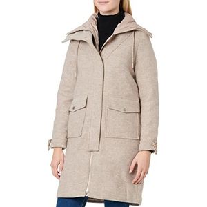 TOM TAILOR Dames Jas met opstaande kraag 1032470, 30284 - Offwhite Beige Twill Structure, L
