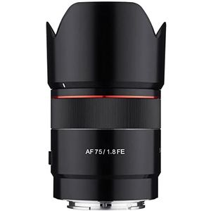 Samyang AF 75mm F1.8 compacte autofocus telelens voor Sony FE Mount, zwart (SYIO75AF-E)