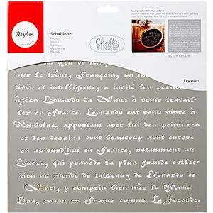 RAYHER HOBBY 38908000 sjabloon Frans lettertype, 30,5 x 30,5 cm, polyester, 1 stuk