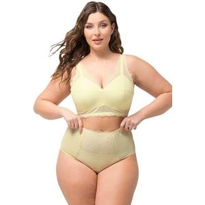 Ulla Popken - Slip - Pasteelgeel - High Waist - Effen