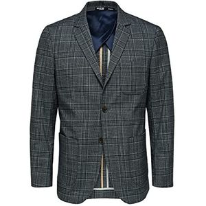 SELECTED HOMME Heren Slhslim-Knox Check BLZ B Noos Blazer, Navy Blazer/Checks: check, 56