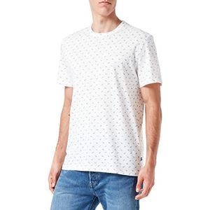 TOM TAILOR Uomini T-shirt met paisleypatroon 1032911, 30137 - White Minimal Paisley Design, L