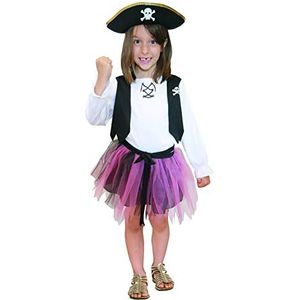 Rubie´s - Kostuum piraat meisjes – carnaval, kinderen, 156628L, maat L, 8 tot 10 jaar, roze