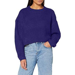 Urban Classics Damessweatshirt voor dames, brede oversized sweater, pullover voor vrouwen, verkrijgbaar in meer dan 10 kleuren, maten XS - 5XL, BluePurple., M Grote maten
