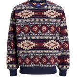 Jack & Jones - Joreddie Teddy Crew Neck T25 - Sweatshirt - Navy Blazer