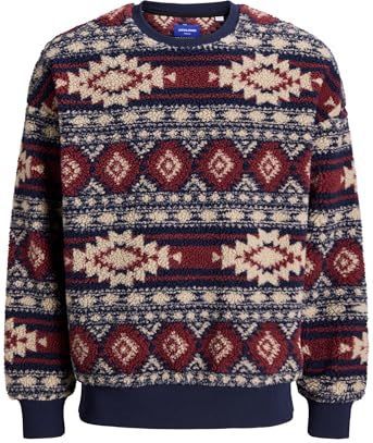 Jack & Jones - Joreddie Teddy Crew Neck T25 - Sweatshirt - Navy Blazer