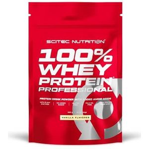 Scitec Nutrition 100% Whey Protein Professional met extra aminozuren en spijsverteringsenzymen, glutenvrij, gluten free, 500 g, Vanille