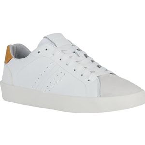Geox U AFFILE A Sneakers voor heren, wit/geel, 40 EU, wit geel, 40 EU