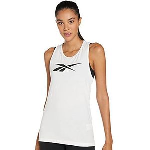 Reebok Te Graphic Vector Tank Top zonder mouwen, wit, 2XS