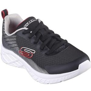 Skechers Boys, sneakers, zwart textiel/synthetisch/zilver & rood tri, 36 EU, zwart/textiel/synthetisch/zilver/rood (Tri), 36 EU