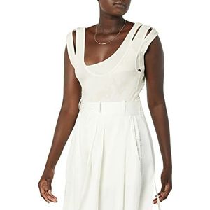 maison blanche Uniseks bodysuit voor volwassenen, uniseks, Rib met lichte print (zonder voorzak), 7