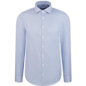 Seidensticker - 845273 - Chemise - Blauw - Man - Lange Mouwen - Coupe Droite