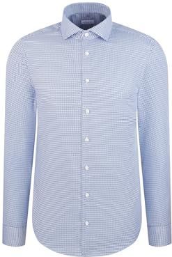 Seidensticker - 845273 - Chemise - Blauw - Man - Lange Mouwen - Coupe Droite