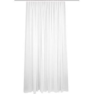 HOMEbasics 41694 Store/gordijn 'FLAMIO', transparante kant-en-klare store, kleur: wit, afmetingen: 120 x 450 cm