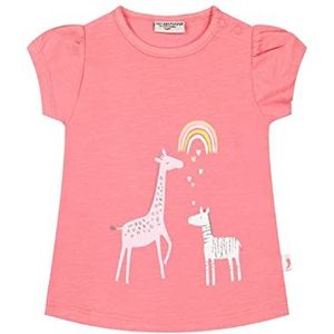 SALT AND PEPPER Babyjongens meisjes S/S Animal Print T-shirt, flamingo roze, normaal, roze (flamingo pink), 74 cm