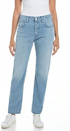 Replay - MAIJKE - Lichtblauwe Jeans - Hoge Taille - Rechte Pijpen