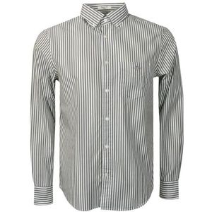GANT - Reg Classic Poplin Stripe Shirt - Khaki - Heren
