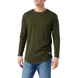 JACK & JONES Heren T-shirt Effen Ronde Hals T-Shirt, groen (Forest Night/Relaxed), XS