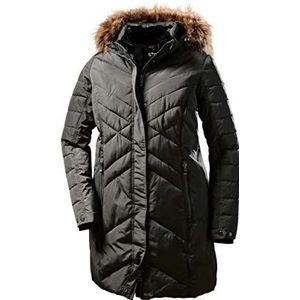 STOY Dames Wmn Quilted Prk D parka in dons-look met afritsbare capuchon