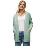 Street One Dames Open Cosy vest in Groen, in size: 34