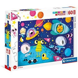 Clementoni - Outer Space-60-delige Maxi-speelgoedset voor kinderen, gemaakt in Italië, 4 jaar en ouder, 26464