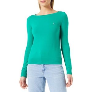 Tommy Hilfiger Dames CO Jersey Stitch Boat-NK Trui Olympisch Groen S, Olympisch Groen, S