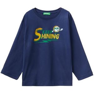 United Colors of Benetton T-shirt voor kinderen en jongens, blauw 252, 3 jaar