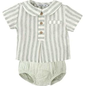 BABIDU Set voor kinderen met korte mouwen, gestreept, uniseks, baby, Uniek, 3 Maanden