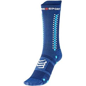COMPRESSPORT Pro Racing Socks v4.0 Bike Sokken, Sodalite/Fluo Blue, Maat 42-44 Uniseks Volwassene