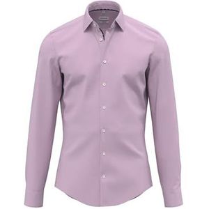 Seidensticker Zakelijk overhemd voor heren, slim fit, strijkvrij, kent-kraag, lange mouwen, 100% katoen, roze, 40